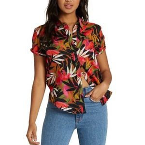 Billabong tropic nights cropped thigh front shirt